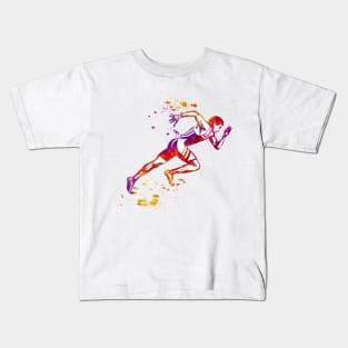 Track Runner Sprinter Sprinting - 02 Kids T-Shirt